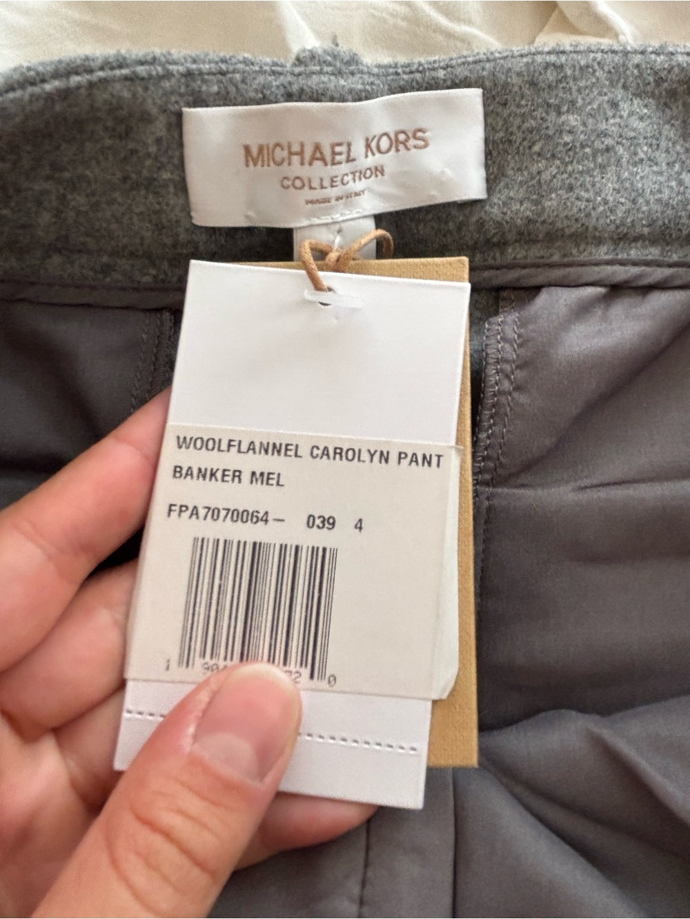 NWT Michael Kors Collection Carolyn Pant Virgin Wool Tapered Trousers Size 4 - Picture 3 of 7